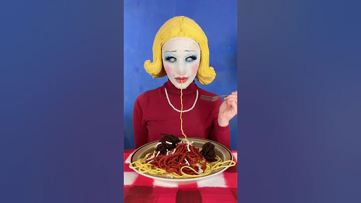 Yarn Makeup 🧶 1950s edition 💋 #makeupartist #yarnmakeup