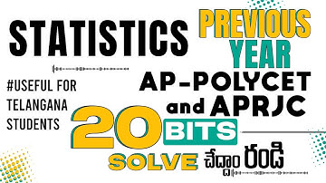 ap polycet and aprjc previous year bits|STATISTICS|AP POLYCET previous year MCQs