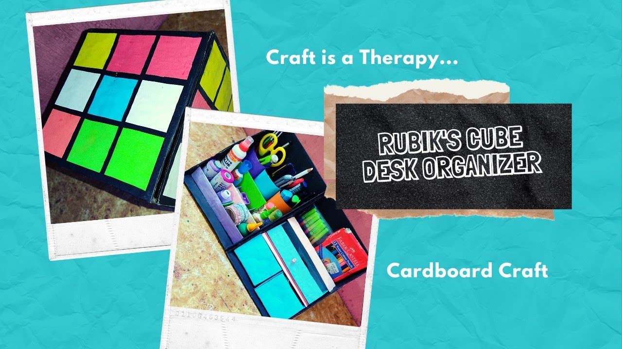 DESK ORGANIZER/RUBIK'S CUBE MODEL/SPACE EFFICIENT ORGANIZER