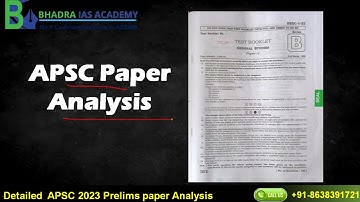 APSC Prelims-2022 Answer Key [Paper Analysis] | APSC Coaching | APSC Coaching in Guwahati
