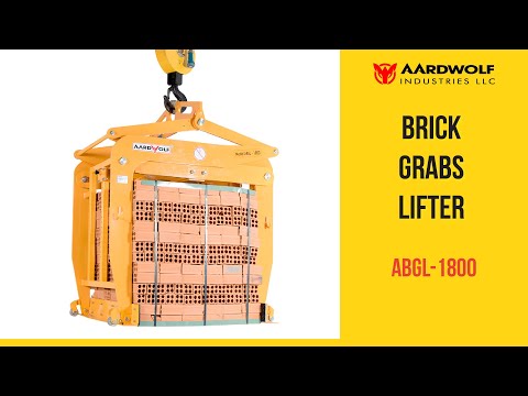 Faithfull Brick Lifter – Adjustable 400mm-670mm, Single-Handed Cantilever Grip, Electro-Plated Steel, 5-Year Warranty