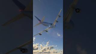 Passenger airplane flying in clouds  #AviationLovers #FlyingInClouds #AirplaneReels #AviationShorts