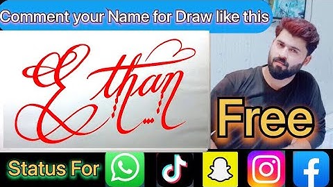 Ethan Name Signature Calligraphy Status | How to Cursive write with cut Marker #ethan @ethan
