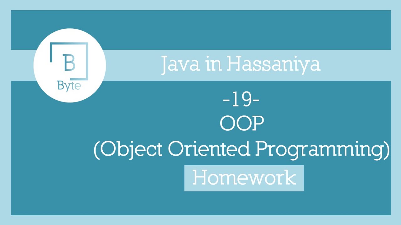 OOP (Homework) - Java in Hassaniya 🇲🇷 - YouTube