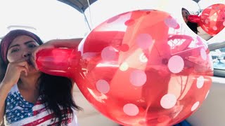 Blow The Balloon Extremely Loud Popped Blowing Balloon At The Boat Pinay Blowing Balloon