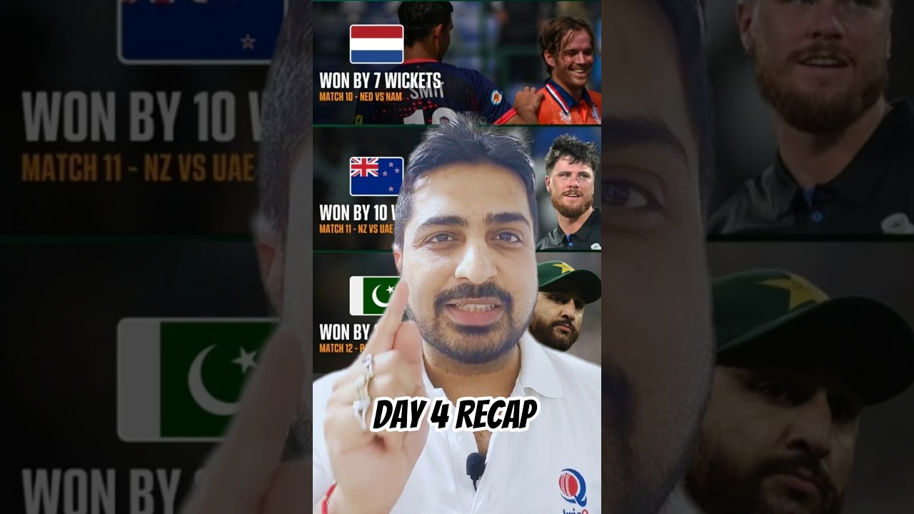 NZ crush UAE & Pakistan takes revenge from USA on Day 4 of T20 World Cup 