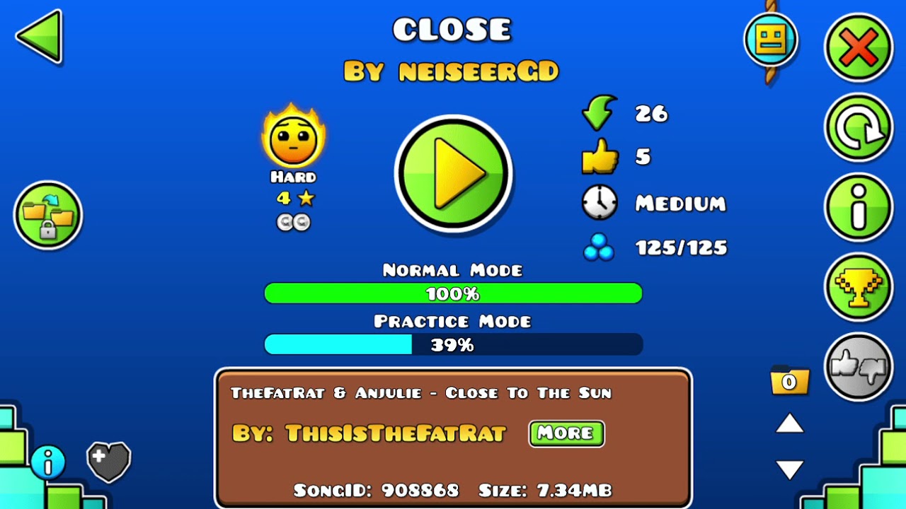 Close 100% Complete By NeiseerGD [All Coins] | Geometry Dash - YouTube