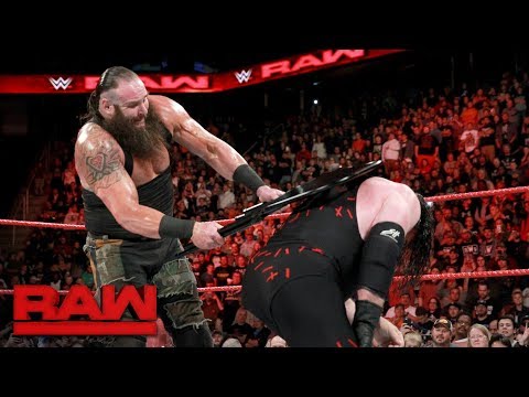 Braun Strowman crushes Kane’s throat in brutal steel chair attack: Raw, Nov. 27, 2017