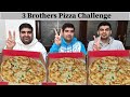 EPIC PIZZA EATING CHALLENGE AMONG 3 BROTHERS l PIZZA EATING COMPETITION l Life With Zuhaib