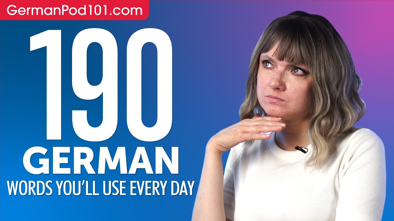 190 German Words You'll Use Every Day - Basic Vocabulary #59 - YouTube