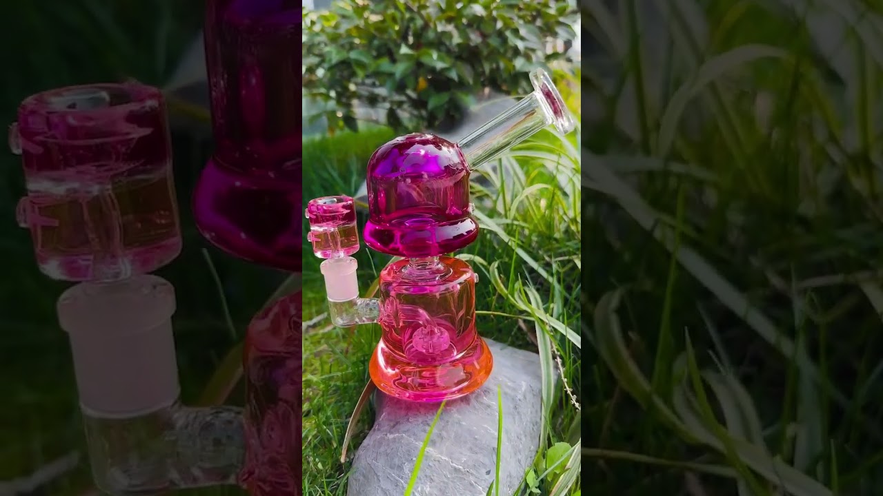 6.5" DuoTone Twilight Glow Glycerin Bong, Purple/Pink