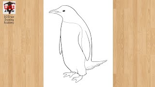 How to Draw a Cute Penguin Step by Step | Penguin Drawing Easy Sketch | Pencil Art