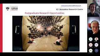 Salford Acoustics Postgraduate Research Opportunities Webinar 2022