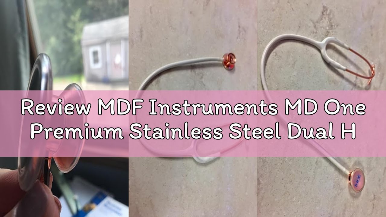 Review MDF Instruments MD One Premium Stainless Steel Dual Head Stethoscope, Adult, Black Tube, Blac