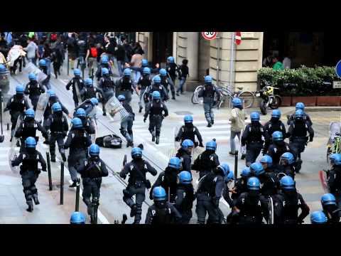 Torino scontri polizia 5 ottobre 2012