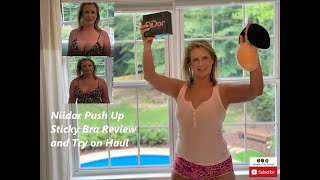 Niidor Adhesive Bra Strapless Sticky Invisible Tryon haul and review of 4 Push up Bras Nipple Covers