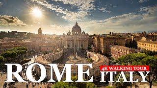 Rome Italy - 4K Virtual Walking Tour Around The City - Part 1