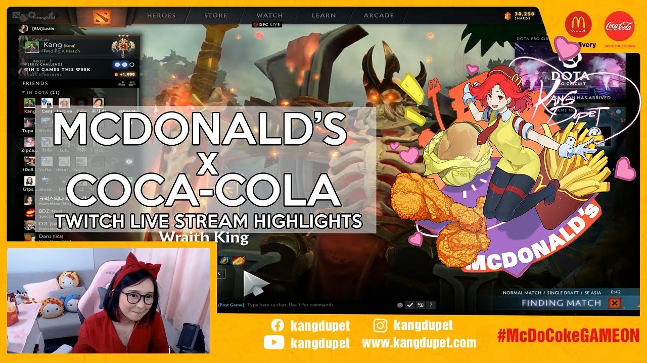 Kang Dupet McDonald's x Coca-Cola Twitch Live Stream Highlights