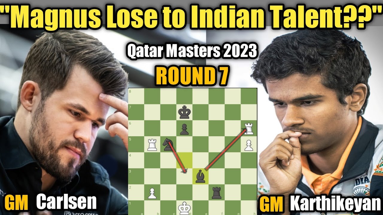 Qatar Masters Round 1: Carlsen Wins 23-Move Miniature 