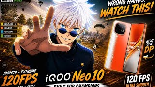 120 FPS in Wrong Hands 😳🔥 | iQOO Neo 10 BGMI Test | No Lag Only Skill ⚡