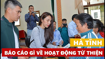 Hà Tĩnh báo cáo gì về hoạt động từ thiện của ca sĩ Thủy Tiên