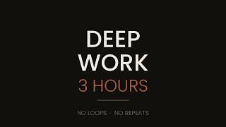 Deep Work — 3 Hours of Calm Focus Music | No Loops, No Repeats