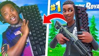 I Bought The Worlds *LARGEST* Keyboard To Play Arena Fortnite Chapter 3