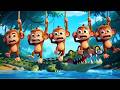 "🦐 Five Little Monkeys Jumping on the Tree: An Epic Adventure You Can’t Miss! 🌳🎶"