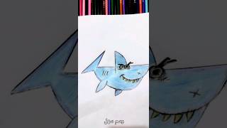 رسم قرش /بالرقم 4/تعلم الرسم بطريقة سهلة /رسم للاطفال /رسم للمبتدئين