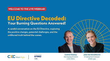 EU Directive Decoded: Your Burning Questions Answered - Live Webinar recording