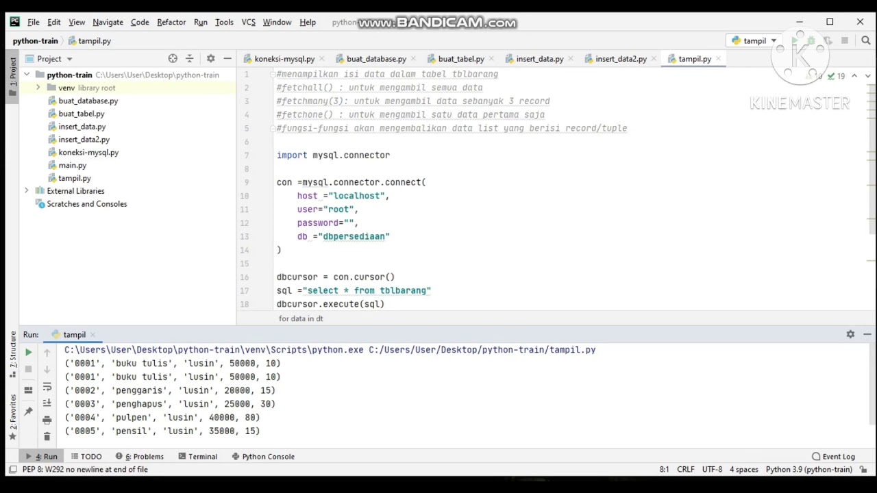 CRUD database MYSQL dengan PYTHON ( update data tabel) - YouTube
