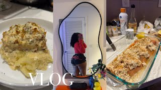VLOG Cooking Stuffed Crab Salmon For The First Time Let s see how this goes