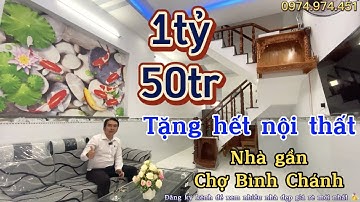 nhà SIÊU RẺ full Nội Thất gần chợ Bình Chánh đường Đinh Đức Thiện