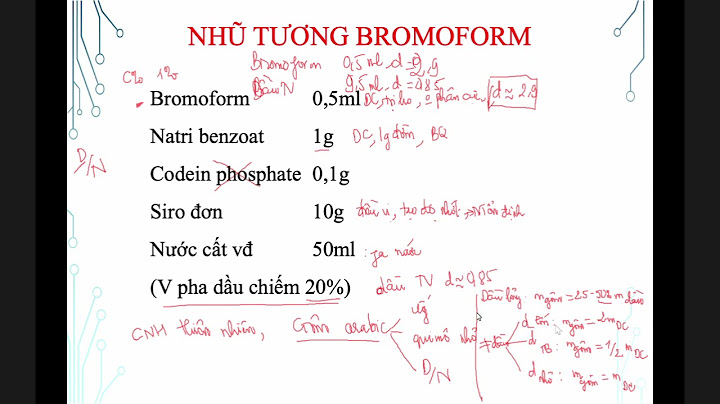 So sánh bromoform nguyên liệu và bromoform chế phẩm