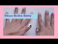 DISEÑO DE UÑAS DE 💅 HELLO KITTY - UÑAS FACILES - Paito