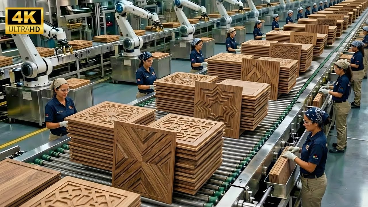 How Wood Scrap Waste Is Turned Into Designer Furniture Panels Full Process