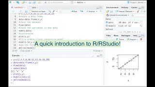Create/ Import a dataset to R | Fit a Simple Linear Regression model | Add a line to R plot