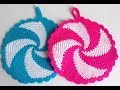 Салфетка-прихватка крючком на 8 марта "Круги на полях".Napkin crochet "Crop circles"