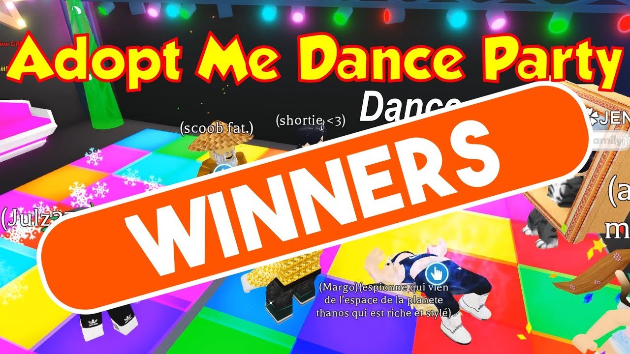 Adopt Me Emotes Dance Party Winners Youtube - all new adopt me emotes update codes 2019 adopt me emotes update roblox