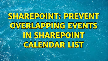 Sharepoint: Prevent overlapping events in Sharepoint calendar list