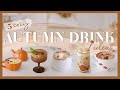 5 cozy drink ideas  fireside latte fall fizz pumpkin sugar brew golden chai mocha  more