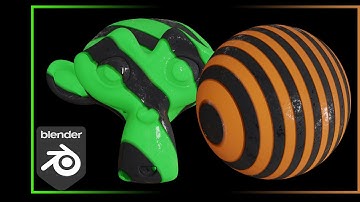 caution stripes material in blender