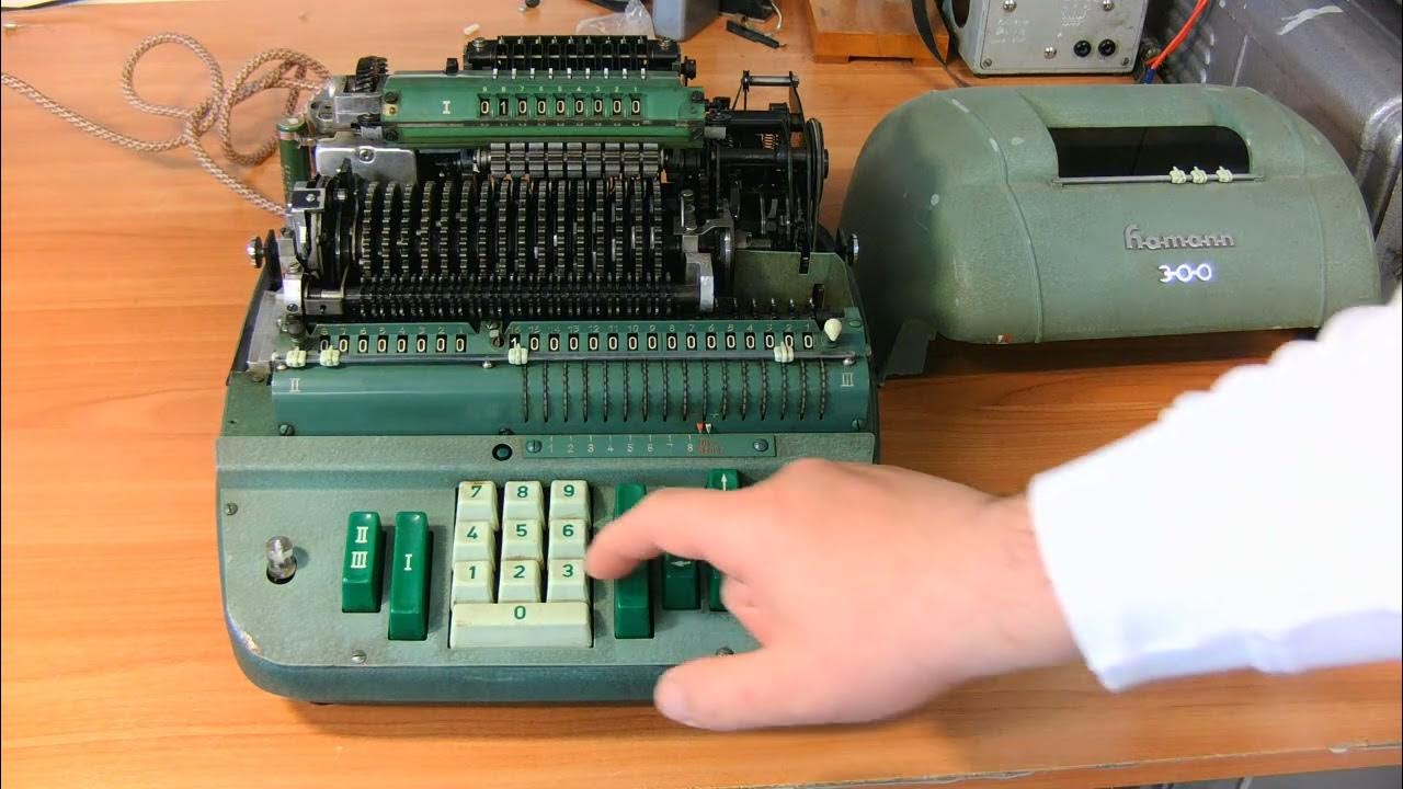 Mechanical calculator Hamann 300 divides 1 by 3 YouTube
