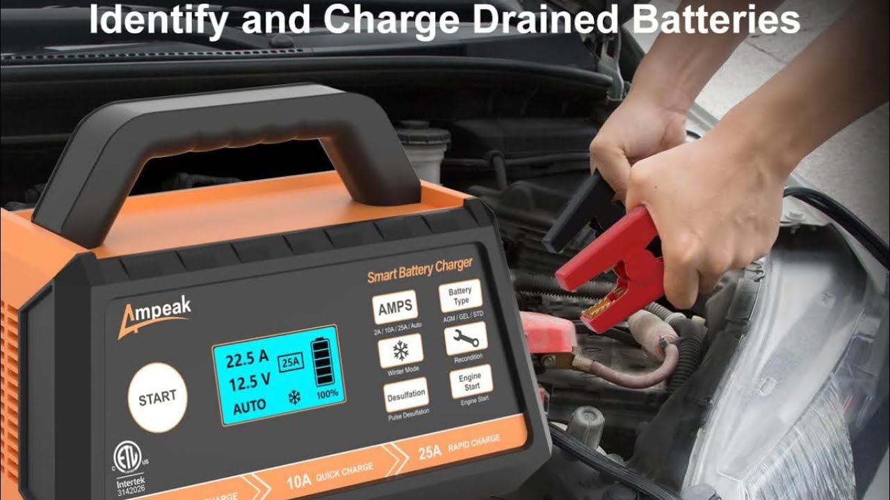 Ampeak 2/10/25 Amp Smart Car Battery Charger YouTube