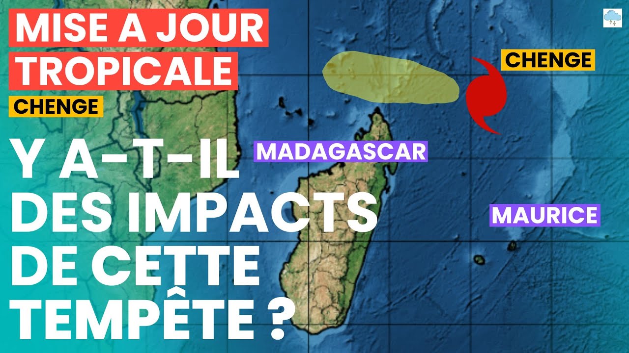Tempête tropicale Chenge au nord de l'île Maurice, des impacts attendus ?!