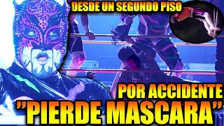 Luchador "Pierde MASCARA" por ACCIDENTE: Se avienta del SEGUNDO PISO