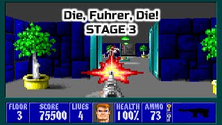 Old Games - Wolfenstein 3D / Episode 3 Stage 3 / PC Gameplay 1080p