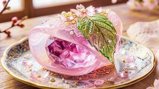 【ASMR】12ヶ月の誕生石×ガラス和菓子をカットする音 / 12 Birthstone Glass Wagashi Cutting Sounds