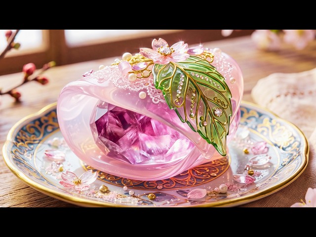 【ASMR】12ヶ月の誕生石×ガラス和菓子をカットする音 / 12 Birthstone Glass Wagashi Cutting Sounds