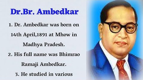 10 lines on Dr. Br. Ambedkar in english || Dr bhimrao ambedkar 10 lines in english